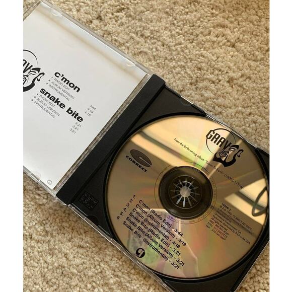 Grav C'Mon single CD Snake Bite 1996 Correct Record Radio Album Instrumental - Picture 5 of 6